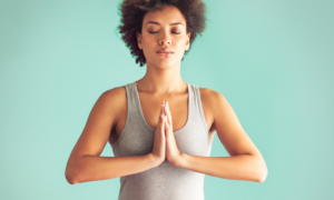 woman meditating