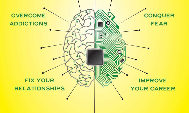 brain split with computer circuit