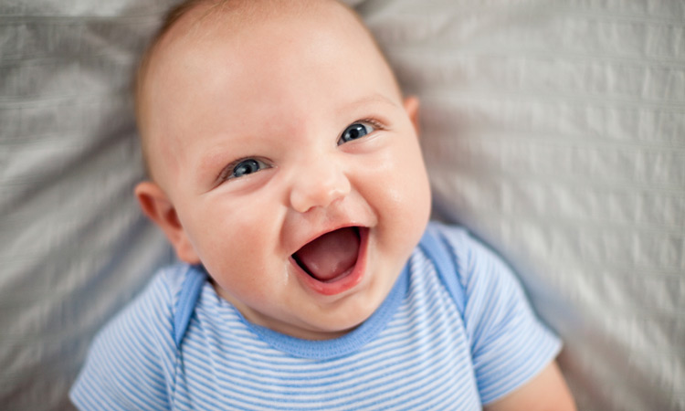 baby laughing