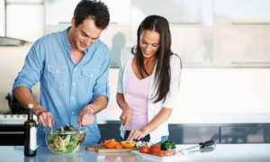 10 Foods To Lower Blood Pressure couple cooking