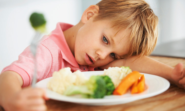 child does not want to eat his vegetables