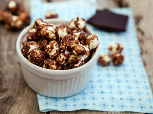 dark chocolate-covered popcorn