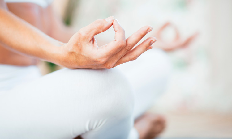 meditation hands in mudra position