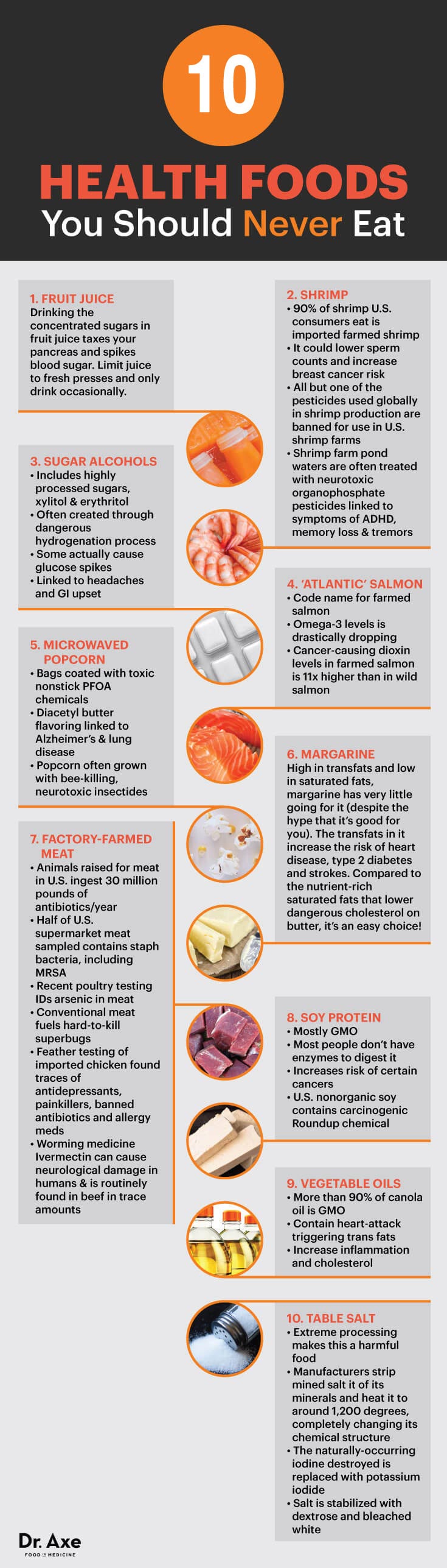health foods you should never eat infographic