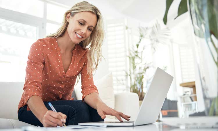 woman writing