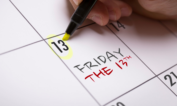 Friday-The-13th on the calendar