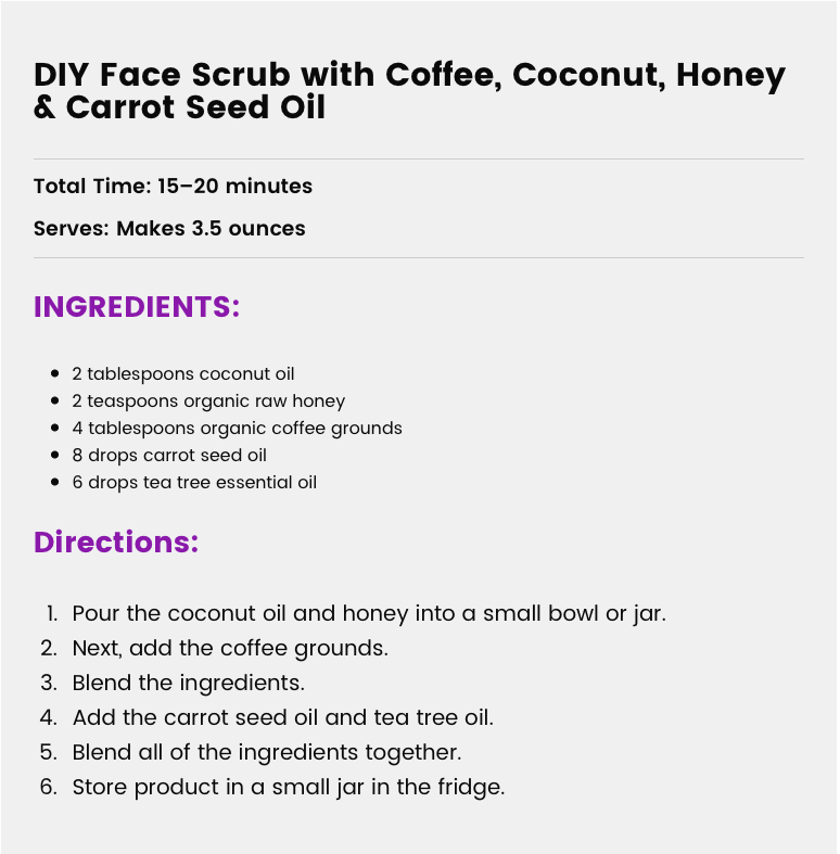 DIY face scrub receipe