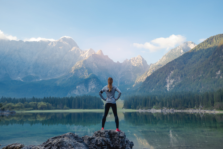 women achieves hiking goal