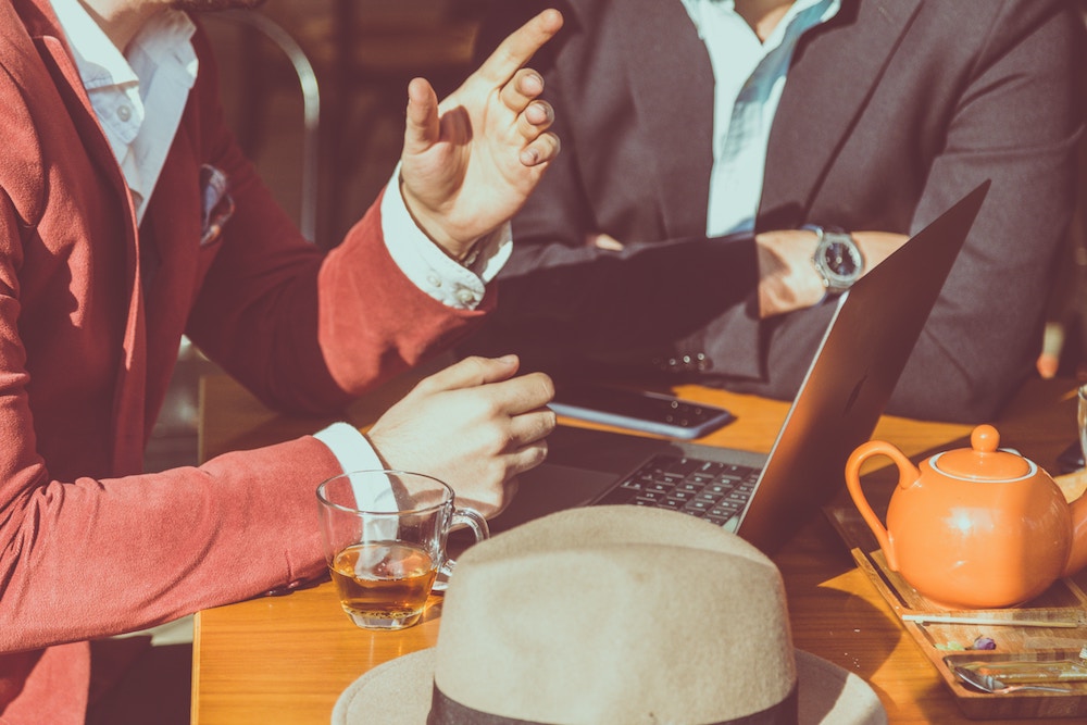 business meeting between two men