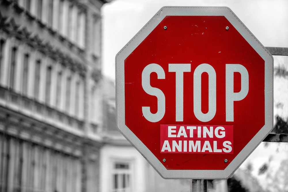 vegan stop sign