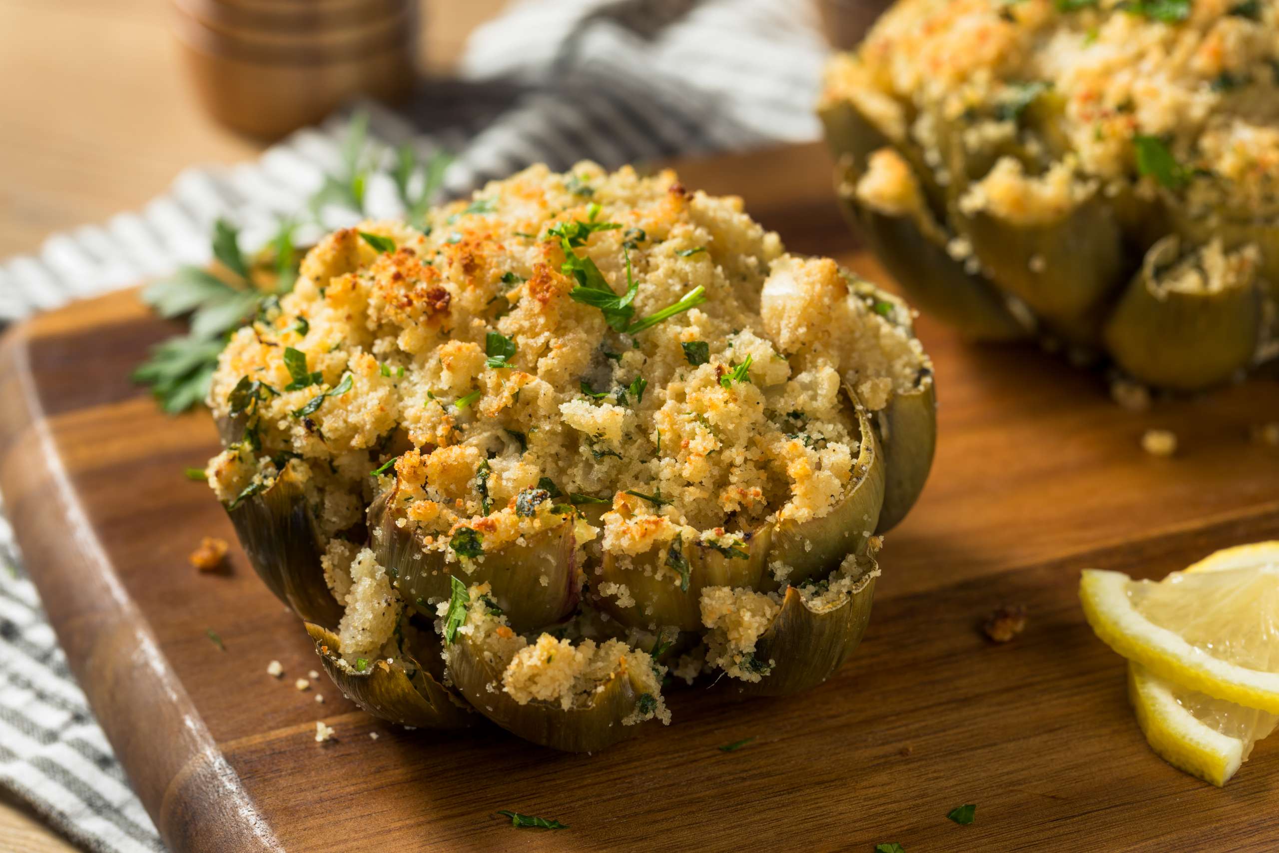 Homemade Stuffed Baked Artichokes